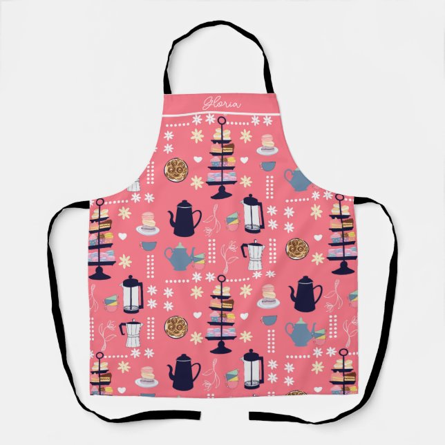 Fika Scandi Coffee Break Personalized  Apron (Front)