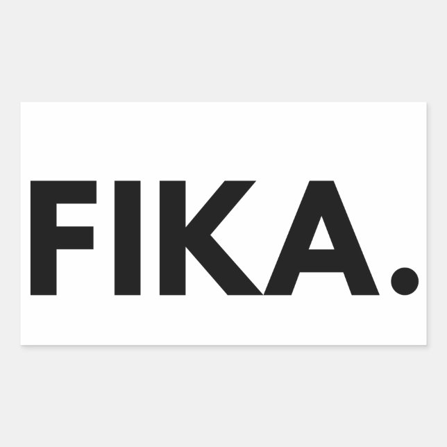 FIKA. Sticker rectangulaire en gras (Devant)
