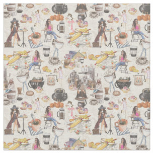 Fika Swedish coffee Break Tradition Fabric