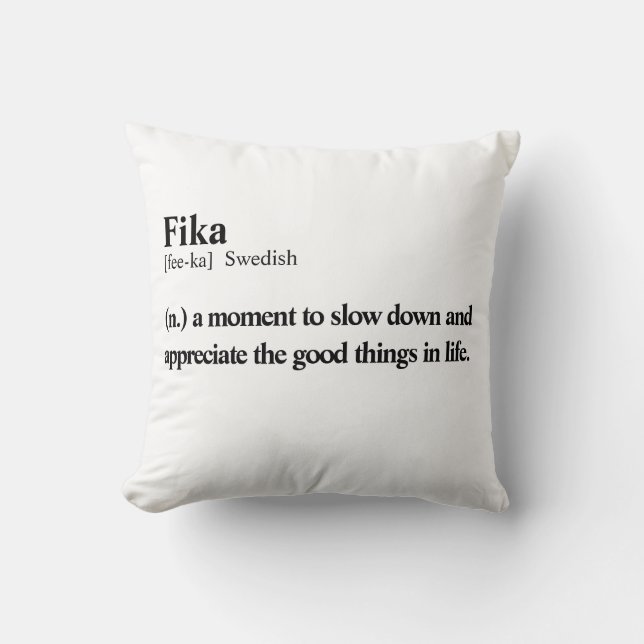 Fika Throw Pillow (Front)