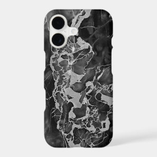 Fil argent chic moderne marbre noir