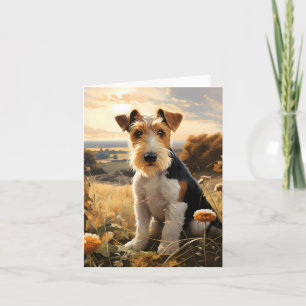 Fil Cheveux Fox Terrier En Automne Campagne