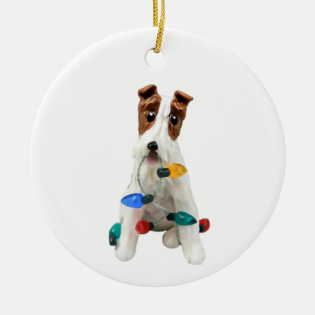 Fil Fox Terrier Dog ornement de Noël (Devant)