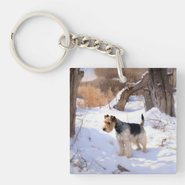 Fil Fox Terrier Laisser neiger Noël (Devant)