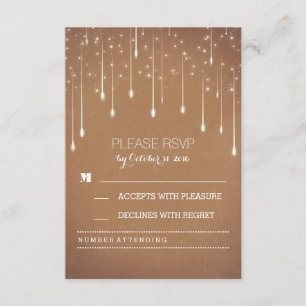 fil lumières mariage moderne cartes RSVP