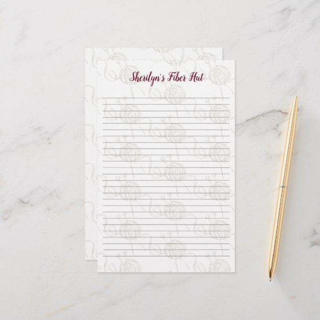 Fil Tricot Fiber Arts Business Crafter Papier (Devant/Arrière en situation)