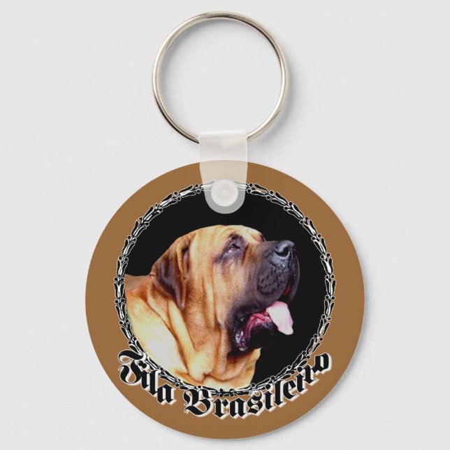 Fila Brasileiro Dog keychain (Front)