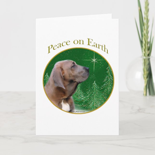 Fila Brasileiro Peace Holiday Card (Front)