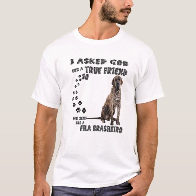 Fila Brasileiro Quote Mom Dad Print, Brazilian Mas T-Shirt (Front)