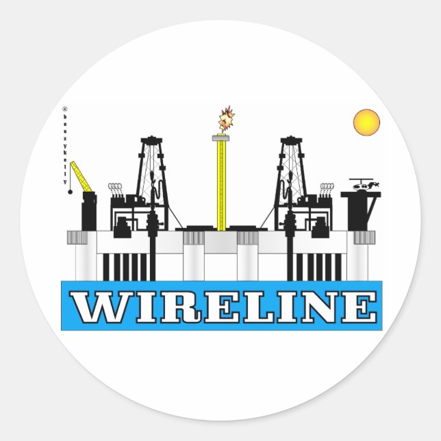 Filaire, Offshore, Sticker pour champs pétrolifère (Devant)