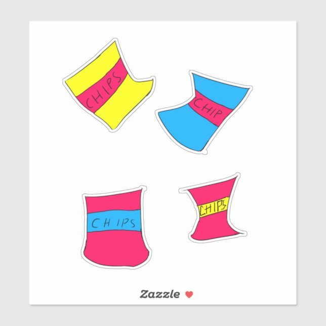 Filbert's different varieties of chips stickers  (Sheet)