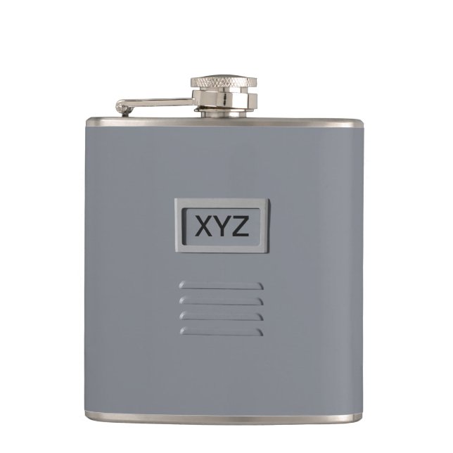 File Cabinet custom monogram flask (Front)
