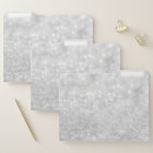 File Folder Set - Sparkling Glitter Silver