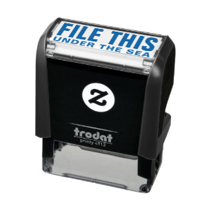 FILE THIS UNDER THE SEA Sarcastic Funny Quote Joke Self-inking Stamp