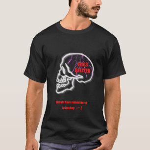 Files deleted skull skeleton geek nerd funny T-Shirt