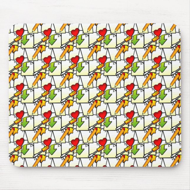 Files Pattern Mouse Pad (Front)