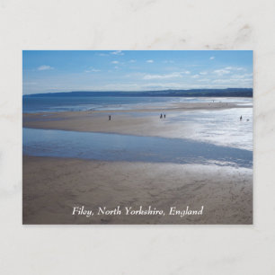 Filey Beach, North Yorkshire, England, Postcard
