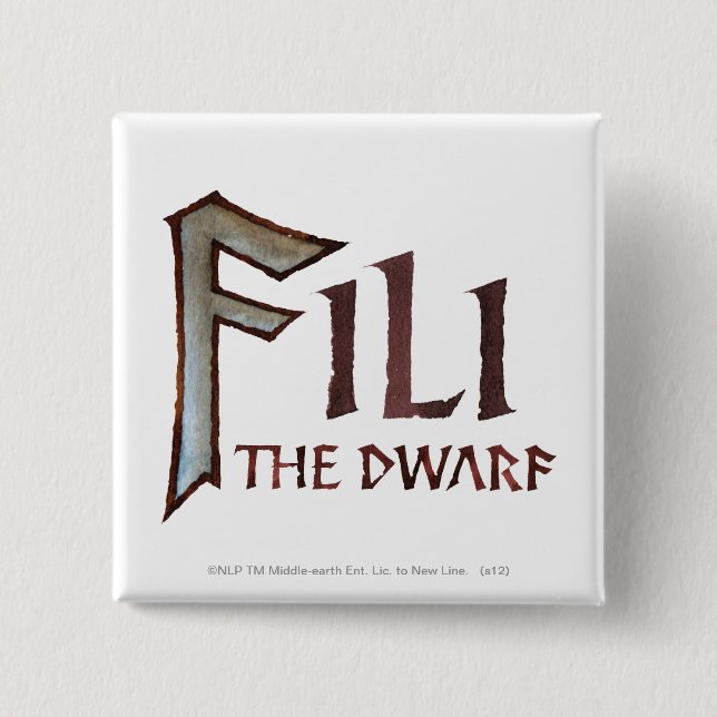 Fili Name 2 Inch Square Button (Front)