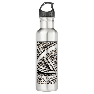 Fili Samoan Tribal art by Sku 710 Ml Water Bottle