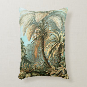 Filicinae by Ernst Haeckel, Vintage Fern Plants Accent Pillow