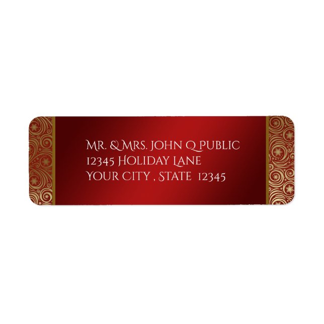 Filige de flocon de neige rouge de Noël (Devant)