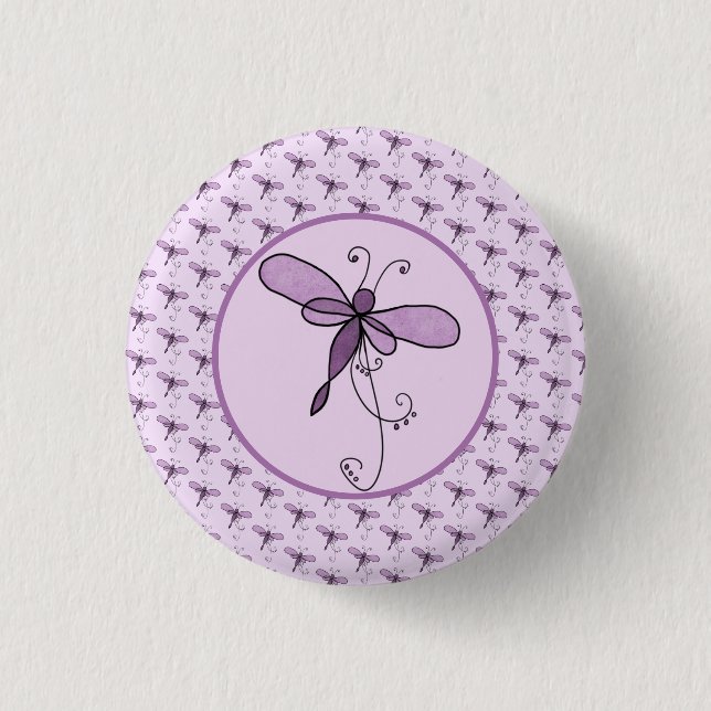 filigrane Libelle 1 Inch Round Button (Front)