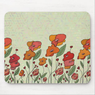 Filigranes Mohnfeld  Mouse Pad