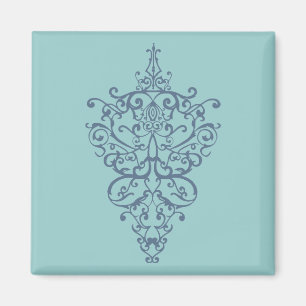 filigree  blue magnet