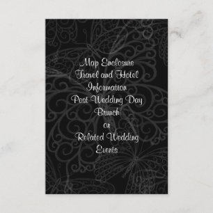Filigree Butterfly Enclosure Card in Black