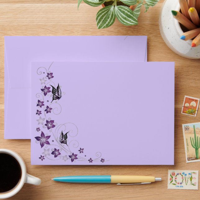 Filigree butterfly envelope  (Desk)