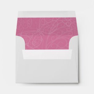 Filigree Butterfly Envelope in Pink