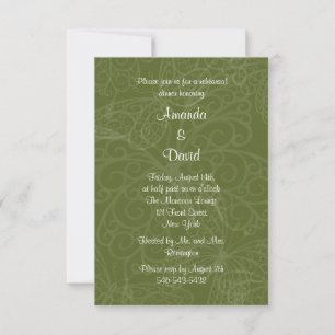 Filigree Butterfly Rehearsal Dinner Invitation