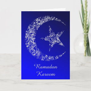 Filigree Crescent Moon and Star Card