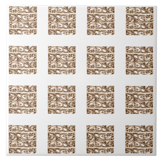 Filigree Cross Design Pattern Tile (Front)