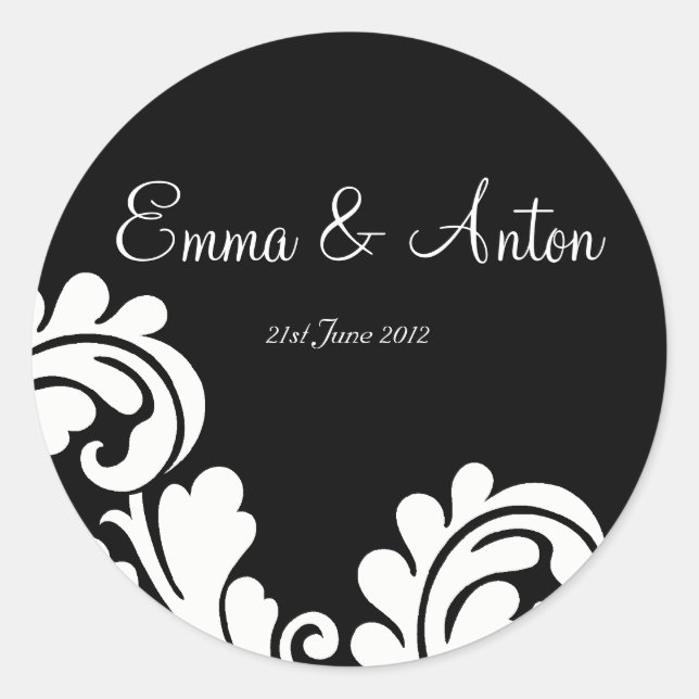 Filigree Favour/Envelope sticker (Front)