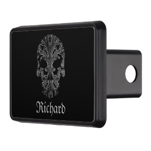 Filigree Goth Day of the Dead Skull  Trailer Hitch Cover