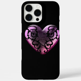 Filigree Goth Pink Heart iPhone 16 Pro Max Case