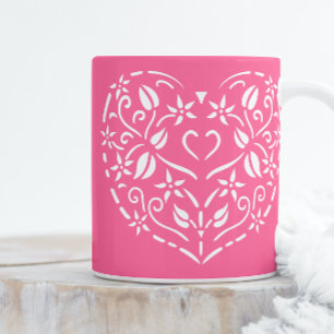 Filigree Heart Coffee Mug