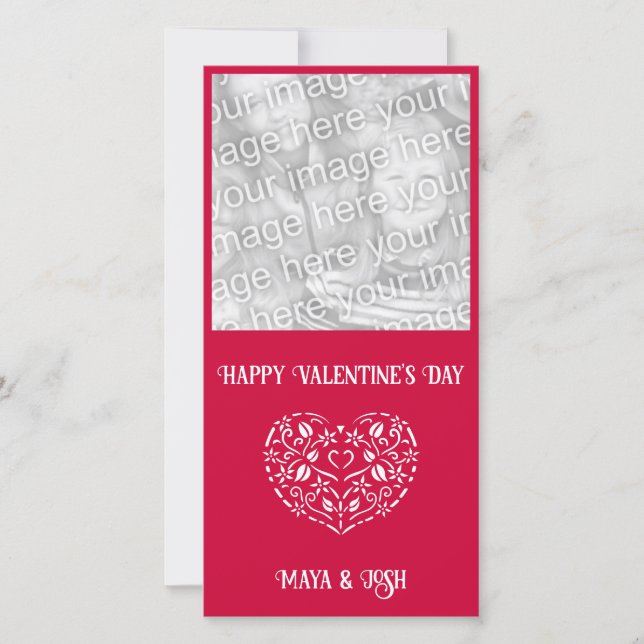Filigree Heart Holiday Card (Front)