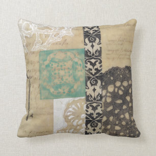 Filigree & Key II Throw Pillow