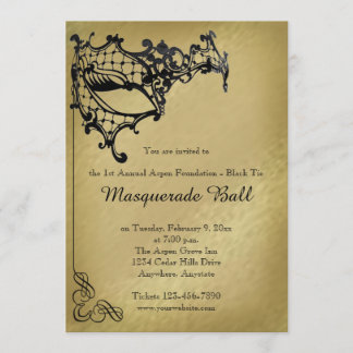 Filigree Masquerade Mardi Gras Ball Invitation