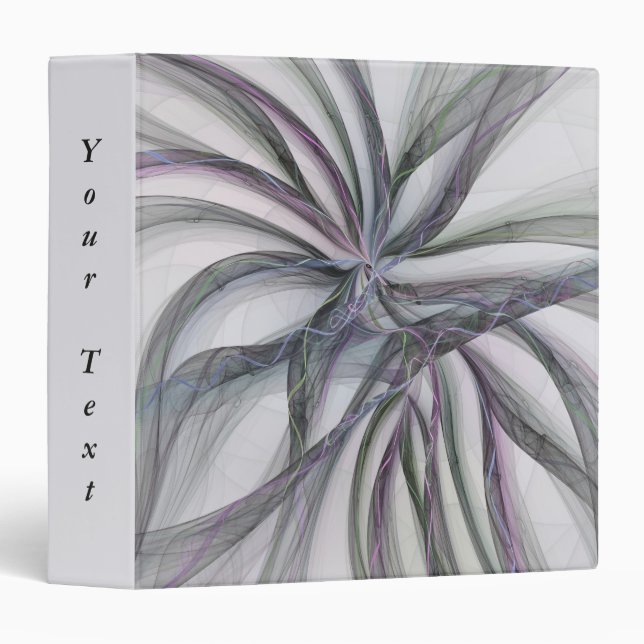 Filigree Motions Abstract Swinging Fractal Text Binder (Front/Spine)