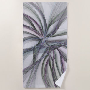 Filigree Motions Modern Abstract Swinging Fractal Beach Towel