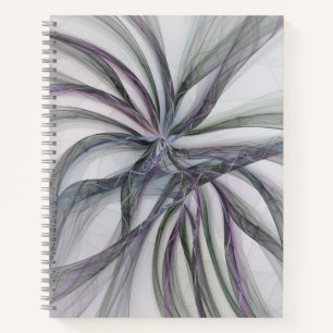 Filigree Motions Modern Abstract Swinging Fractal Notebook