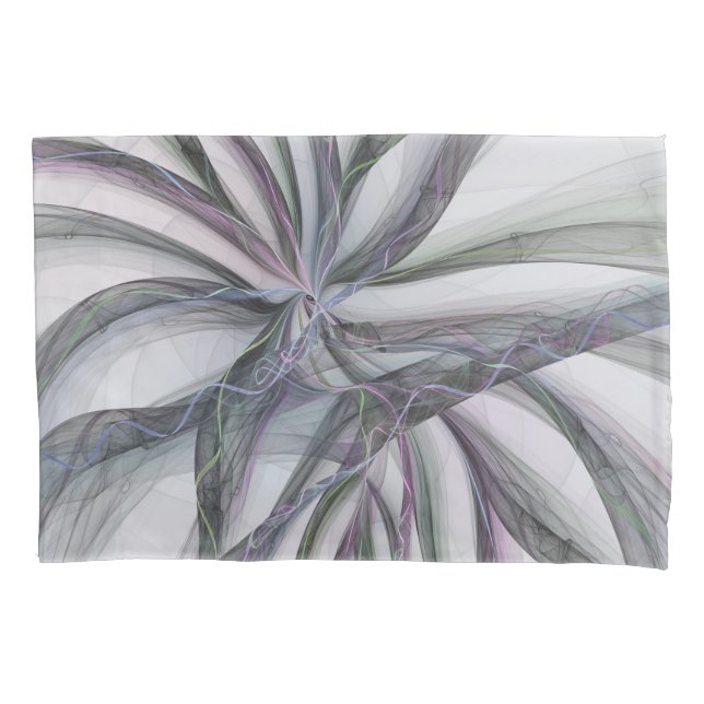 Filigree Motions Modern Abstract Swinging Fractal Pillowcase (Front)