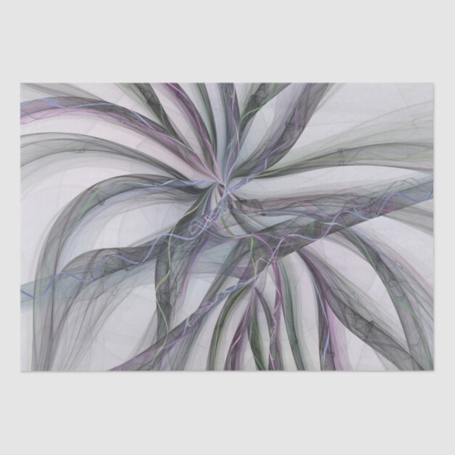 Filigree Motions Modern Abstract Swinging Fractal Tissue Paper (Front)