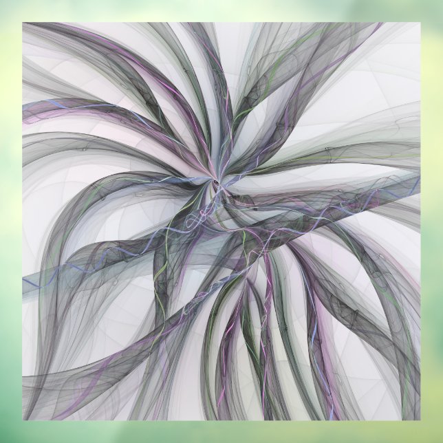 Filigree Motions Modern Abstract Swinging Fractal Window Cling (Sheet 3)