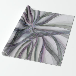 Filigree Motions Modern Abstract Swinging Fractal Wrapping Paper