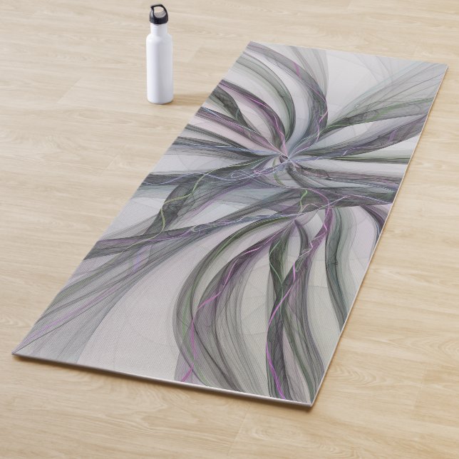 Filigree Motions Modern Abstract Swinging Fractal Yoga Mat (In Situ)