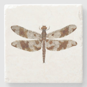 Filigree Skimmer Dragonfly Stone Coaster